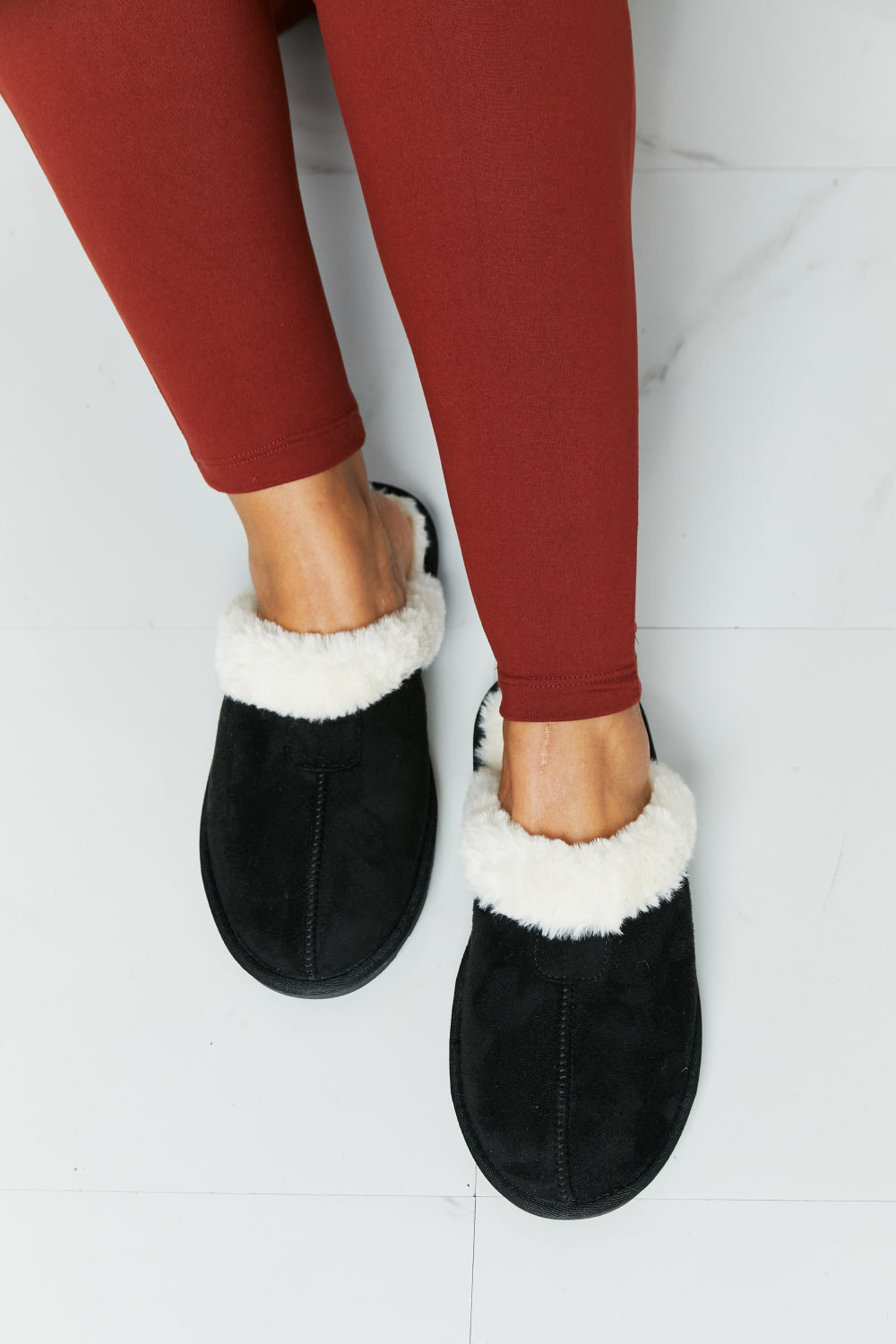 Two-Tone Moccasin Slippers
